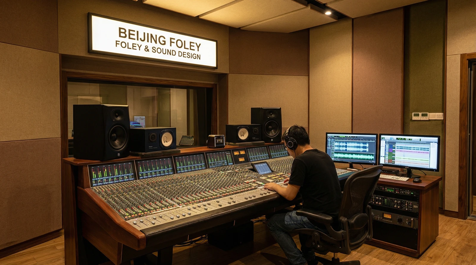 麻豆视频专业录音棚音效制作现场